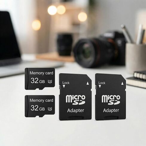 Micro SD Card 32GB SDHC C10 U1, 2 Pack Class 10 High Speed Memory Card with SD Adapter for Camera, Dash Cam, GPS, MP3 Player, Phone in Saudi Arabia