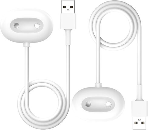[2-Pack] Charger Dock Compatible with Google Pixel Watch 4, Quick Charging Type-C Charge Cable, Fast-Charging with Side Dock [Only for Pixel Watch 4 41mm and 45mm] (White, Type-C) in Saudi Arabia
