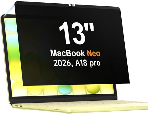 شاشة خصوصية مغناطيسية لجهاز MacBook Neo 13 بوصة A18 Pro 2026، فلتر ضوء أزرق غير لامع ومضاد للتوهج وقابل للإزالة in Kuwait
