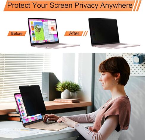 شاشة خصوصية مغناطيسية لجهاز MacBook Neo 13 بوصة A18 Pro 2026، فلتر ضوء أزرق غير لامع ومضاد للتوهج وقابل للإزالة in Kuwait