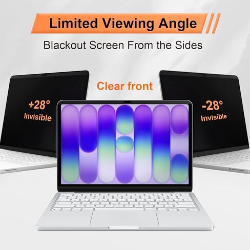 شاشة خصوصية مغناطيسية لجهاز MacBook Neo 13 بوصة A18 Pro 2026، فلتر ضوء أزرق غير لامع ومضاد للتوهج وقابل للإزالة in Kuwait