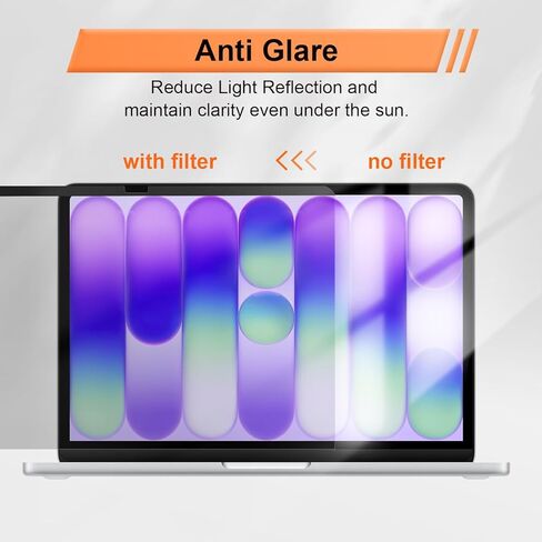 شاشة خصوصية مغناطيسية لجهاز MacBook Neo 13 بوصة A18 Pro 2026، فلتر ضوء أزرق غير لامع ومضاد للتوهج وقابل للإزالة in Kuwait