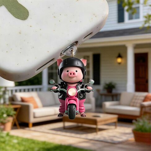 Cool Pig Riding Scooter Dust Plug Acrylic Charms for electronic products,Type-C Charging Port Dust Plugs Pendant Compatible with E-Reader Phone Tablet, Gift for Christmas, Birthday, Anniversary Day in Saudi Arabia