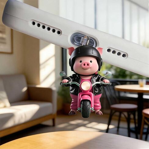 Cool Pig Riding Scooter Dust Plug Acrylic Charms for electronic products,Type-C Charging Port Dust Plugs Pendant Compatible with E-Reader Phone Tablet, Gift for Christmas, Birthday, Anniversary Day in Saudi Arabia
