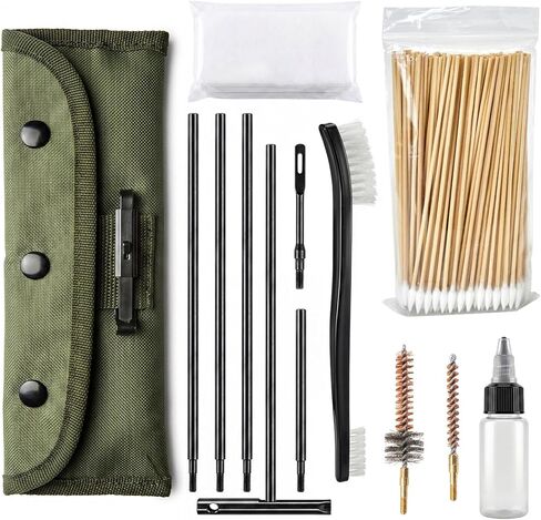 Rifle Gun Cleaning Kit，Portable Clean Supplies for .22Cal .22LR .223Cal 5.56mm，Standard Rifle/Pistols Tools in Organizer Compact Canvas Case，Include 6-inch Gun Cleaning Swabs in Saudi Arabia