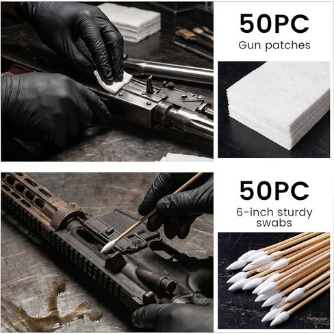 Rifle Gun Cleaning Kit，Portable Clean Supplies for .22Cal .22LR .223Cal 5.56mm，Standard Rifle/Pistols Tools in Organizer Compact Canvas Case，Include 6-inch Gun Cleaning Swabs in Saudi Arabia