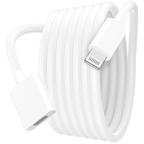 كابل تمديد Lightning لجهاز iPhone iPad، [معتمد من MFi] كابل تمديد iPhone بطول 6.6FT لمزامنة الفيديو والصوت موصل ذكر إلى أنثى، يدعم الشحن + الصوت + الفيديو + نقل البيانات in Kuwait