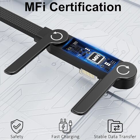 2 Pack USB C to Lightning Cable Built-in Phone Stand, MFi Certified 30W PD Fast Sideways iPhone Charger Cable with Stand, 90 Degree T-Shaped 2 in 1 Invisible Holder Charger Cable for iPhone 14-5, ipad in Saudi Arabia