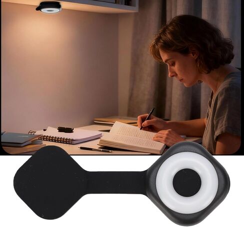 Hilitand Rechargeable Magnetic Badge Light Mini Portable LED Magnet Light with 6 Brightness Levels, for Outdoor Reading Cycling Emergency (Black) in Saudi Arabia