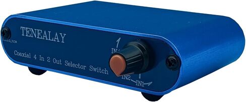 صندوق تحويل الصوت المحوري 4×2 SPDIF - 4 مدخلات و2 مخرجات محدد محول الإشارة الرقمية المحورية للمسرح المنزلي، نظام هاي فاي in Saudi Arabia
