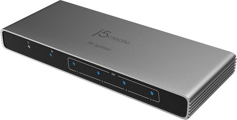j5create 8K HDMI 2.1 ‑ 4-Way Splitter - مرآة مصدر HDMI واحد إلى أربع شاشات | يدعم 8K، 4K، 1440p | متوافق مع HDR10+/Dolby Vision/VRR/FreeSync/G-Sync | لوحدات التحكم بالألعاب والكمبيوتر الشخصي والكمبيوتر المحمول (JDSH814) in Saudi Arabia