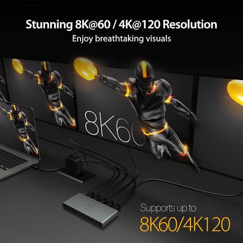 j5create 8K HDMI 2.1 ‑ 4-Way Splitter - مرآة مصدر HDMI واحد إلى أربع شاشات | يدعم 8K، 4K، 1440p | متوافق مع HDR10+/Dolby Vision/VRR/FreeSync/G-Sync | لوحدات التحكم بالألعاب والكمبيوتر الشخصي والكمبيوتر المحمول (JDSH814) in Saudi Arabia