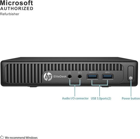 HP EliteDesk 705 G3 Mini Computer Desktop PC, AMD PRO A12-9800E, 8GB RAM, 256GB SSD, USB WiFi, Bluetooth, Windows 11 Pro (Renewed) Tiny PC in Saudi Arabia