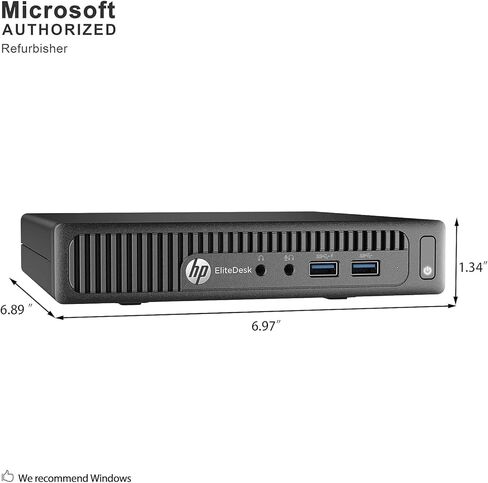 HP EliteDesk 705 G3 Mini Computer Desktop PC, AMD PRO A12-9800E, 8GB RAM, 256GB SSD, USB WiFi, Bluetooth, Windows 11 Pro (Renewed) Tiny PC in Saudi Arabia