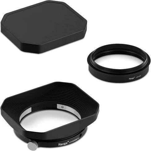 Haoge 39mm Square Metal Lens Hood for Fujifilm X-E5 & XF 23mm f2.8 Set,XF27mm F2.8 Lens for Leica M 35mm f2 M 28mm f 2.8, for Voigtlander 35mm f2 1.5 in Saudi Arabia