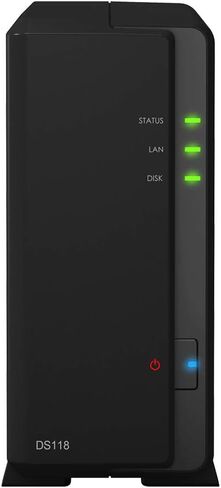 Synology DS118 Mini Desktop NAS Server, Realtek RTD1296 Quad-Core, 1GB DDR4 RAM, 1TB SSD, DSM Software in Saudi Arabia