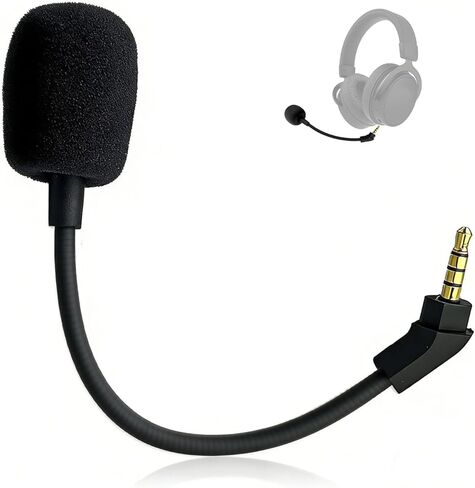 ميكروفونات ألعاب بديلة لسماعات ألعاب Kingston HyperX Cloud Revolver/Revolver S، ميكروفون إلغاء الضوضاء للاتصال الواضح داخل اللعبة لأجهزة الكمبيوتر PS4 PS5، قابس 3.5 مم in Kuwait