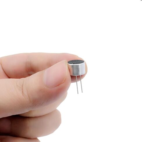 10Pcs Cylindrical Electret Condenser Microphone, 9767-58DB Mini Through Hole Electret Condenser Mic Pickup 10mm x 7mm, with 2 Pins 10mm for PCB in Saudi Arabia