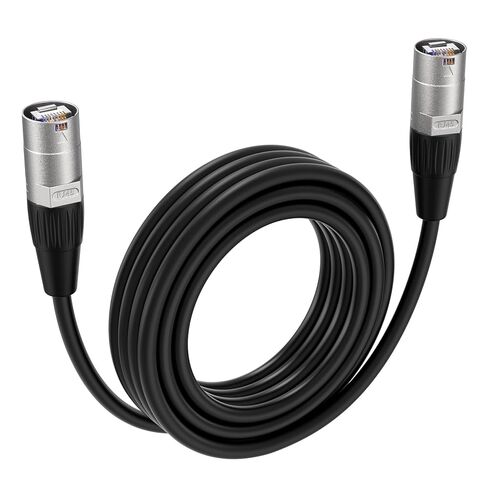 كابل Ethercon، كابل إيثرنت Cat 5e محمي متوافق مع موصلات EtherCON RJ45 باللون الفضي لتطبيقات الصوت والفيديو والشبكات الاحترافية (2، 50 قدمًا) in Saudi Arabia