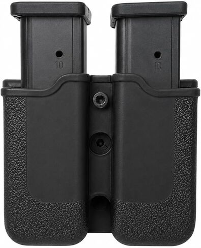 IMI Defense Double Magazine Pouch with Adjustable Retention for 1911 & Sig P220 – Single Stack Mag Holder, Fits S&W 4506/4516, Adjustable 360° Cant, Duty-Ready Polymer in Saudi Arabia