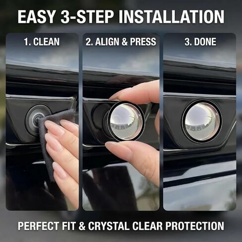 2-Pack Car Camera Lens Protector, 9H Hardness Backup Camera Protective Sticker, High Transparency Anti-Scratch Waterproof Cover for Reversing Cameras, Easy Adhesive Installation in Saudi Arabia
