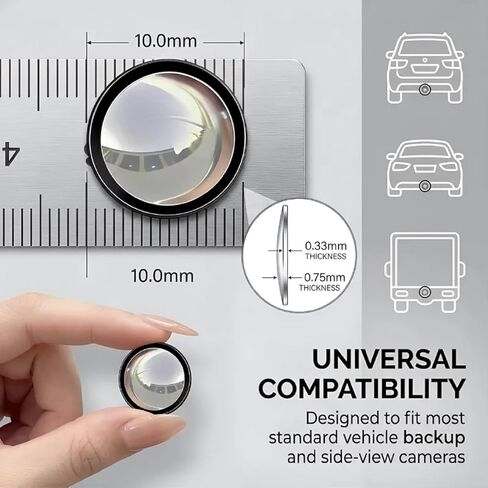 2-Pack Car Camera Lens Protector, 9H Hardness Backup Camera Protective Sticker, High Transparency Anti-Scratch Waterproof Cover for Reversing Cameras, Easy Adhesive Installation in Saudi Arabia