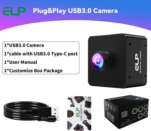 ELP High Speed USB Camera, 1080P/230fps, 4K/60fps, 12MP/30fps, Mini UVC USB3.0/2.0 Lightburn Cameras for Windows, Linux, Mac, Pi, Wide Angle 88°(H) IMX577 Webcam for PC Jetson Nano in Saudi Arabia