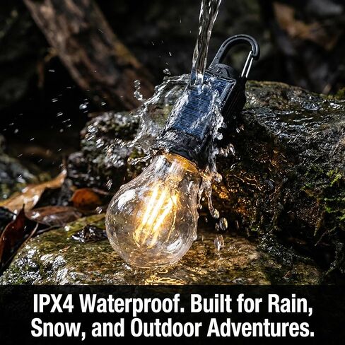 5-Pack Solar LED Camping Light Bulb, Rechargeable Emergency Light Bulbs for Power Outage, Portable Tent Lantern with Hook, Waterproof, for Tent, Hiking, Home in Saudi Arabia