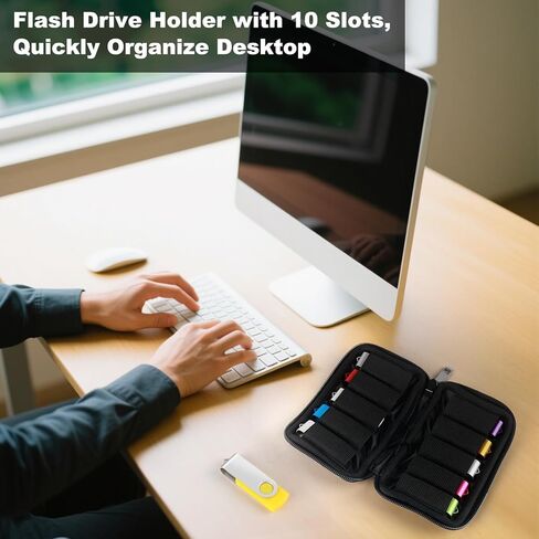 حافظة محرك فلاش وحافظة محرك أقراص صلبة خارجي، حامل USB محمول لمحرك الإبهام، حقيبة حمل واقية مقاومة للصدمات من مادة EVA لتخزين SSD Passport USB in Saudi Arabia