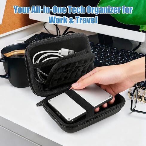 حافظة محرك فلاش وحافظة محرك أقراص صلبة خارجي، حامل USB محمول لمحرك الإبهام، حقيبة حمل واقية مقاومة للصدمات من مادة EVA لتخزين SSD Passport USB in Saudi Arabia