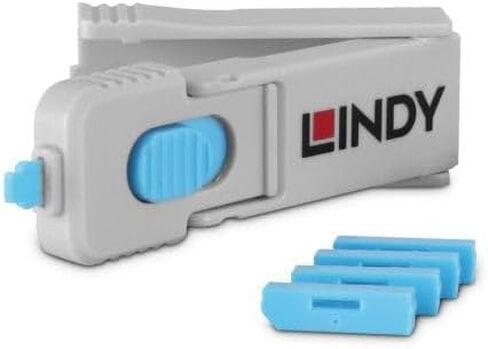 Lindy UK حاصرات منافذ DP بدون مفتاح، عبوة من 10 قطع، أزرق in Saudi Arabia