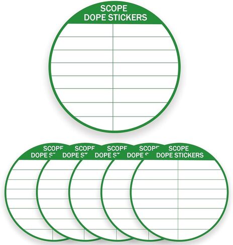 36 Pcs Writable Scope DOPE Sticker 1.5 inch Green Scope Sticker for Long-Range Shooting in Saudi Arabia