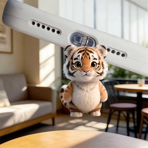 Adorable Baby Tiger Dust Plug Acrylic Charms for electronic products,Type-C Charging Port Dust Plugs Pendant Compatible with E-Reader Phone Tablet, Gift for Christmas, Birthday, Anniversary Day in Saudi Arabia