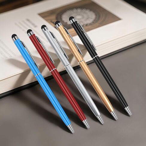 5-Pack Dual-Function Stylus Pens for Touch Screens & Writing - Compatible with iPad, iPhone, in Saudi Arabia