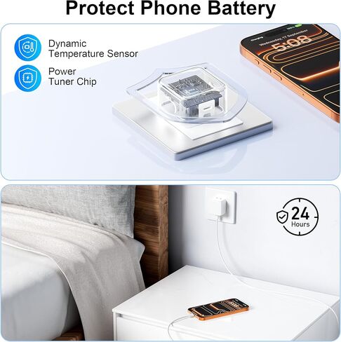 شاحن Otovoda 40 وات من النوع C شحن سريع لهاتف iPhone 17 16 15، كتلة شاحن USB C قابلة للطي بمقبس USBC لشواحن الحائط مع كابلات 6FT لهاتف iPhone 17 Pro Max/17 Pro/17/16/16 Pro Max/15 Pro Max 2 Pack in Saudi Arabia