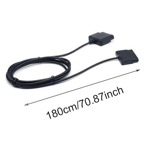 SYCZIOHU 2Pcs 6ft/1.8m PS2 Controller Extension Cable Black Replacement Controller Extension Cable for PS2 Game Console in Saudi Arabia