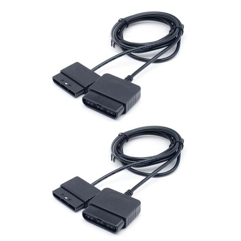 SYCZIOHU 2Pcs 6ft/1.8m PS2 Controller Extension Cable Black Replacement Controller Extension Cable for PS2 Game Console in Saudi Arabia