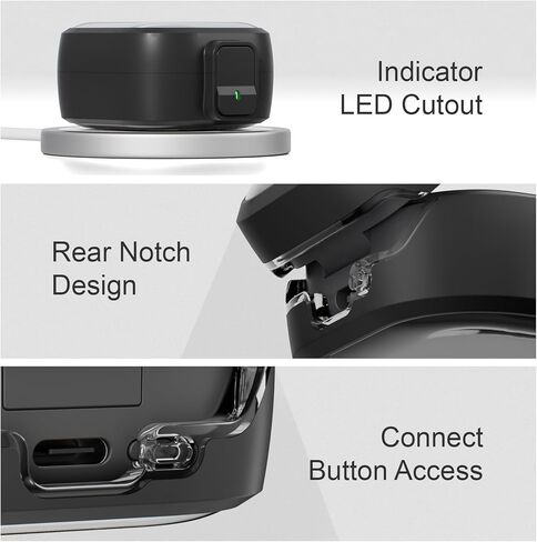 حافظة لهاتف Samsung Galaxy Buds 4/Buds 4 Pro (2026) مع مشبك قفل أمان آمن، وغطاء حماية شفاف مقاوم للصدمات وغطاء ناعم من مادة TPU مع حلقة تسلق/مجموعة تنظيف (أسود) in Kuwait