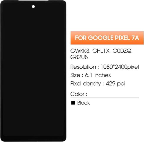INCELL لـ Google Pixel 7a استبدال الشاشة لشاشة Google Pixel 7a LCD GWKK3 GHL1X G0DZQ محول الأرقام مجموعة إصلاح شاشة تعمل باللمس in Saudi Arabia