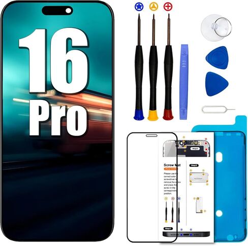 for iPhone 16 Screen Replacement 6.1 inch,LCD Display Touch Screen Digitizer Assembly with Repair Tools Set, Compatible with Model A3287 A3288 A3081 A3286 in Saudi Arabia