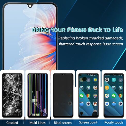 Display for Samsung Galaxy A17 5G Screen Replacement for Samsung Galaxy A17 5G A176B A176U LCD Touch Screen Digitizer Assembly with Tools (Incell with Frame in Saudi Arabia