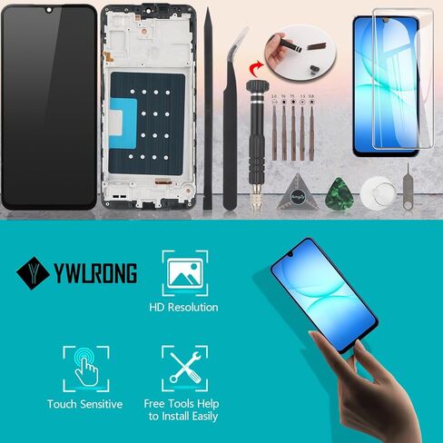 Display for Samsung Galaxy A17 5G Screen Replacement for Samsung Galaxy A17 5G A176B A176U LCD Touch Screen Digitizer Assembly with Tools (Incell with Frame in Saudi Arabia