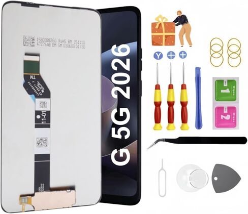 Moto G 5G 2026 LCD Display Screen Assembly Replacement for Motorola G 5G 2026 Touch Digitizer Screen with Frame Toolkits XT2615 XT2615-1 XT2615-2 in Saudi Arabia