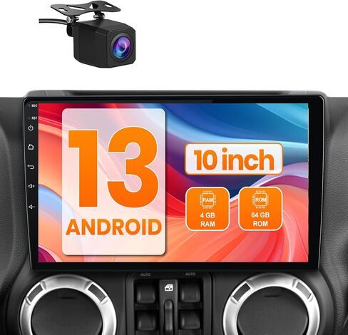 AWESAFE 4Core 64GB Car Radio Stereo Upgrade for Jeep Wrangler JK 2007-2018 Dodge Ram 1500 2500 2009-2012 with Backup Camera Android Auto CarPlay in Saudi Arabia