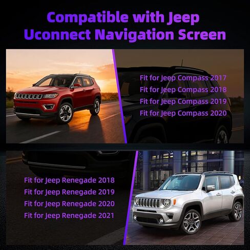 7" Uconnect Touch Screen Digitizer with Bracket Compatible with Jeep Compass 2017-2020 & Jeep Renegade 2018-2021, Replace TDO-WXGA0700K00033-V2 TDO-WXGA0700K00057-V1-800×480P, 2-Year WTY in Saudi Arabia