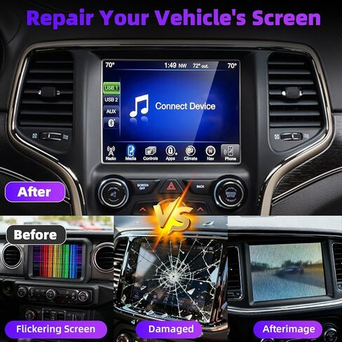 7" Uconnect Touch Screen Digitizer with Bracket Compatible with Jeep Compass 2017-2020 & Jeep Renegade 2018-2021, Replace TDO-WXGA0700K00033-V2 TDO-WXGA0700K00057-V1-800×480P, 2-Year WTY in Saudi Arabia
