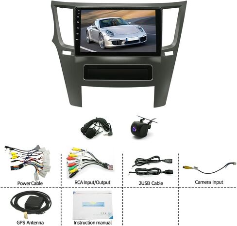 9" Touchscreen Car Stereo Radio for Subaru Outback 2009-2014 with Wireless Carplay Android Auto, GPS, HiFi, Bluetooth, FM, SWC, Mic, Backup Camera Android 14 4G+64G in Saudi Arabia