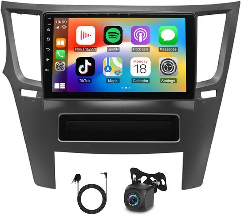 9" Touchscreen Car Stereo Radio for Subaru Outback 2009-2014 with Wireless Carplay Android Auto, GPS, HiFi, Bluetooth, FM, SWC, Mic, Backup Camera Android 14 4G+64G in Saudi Arabia