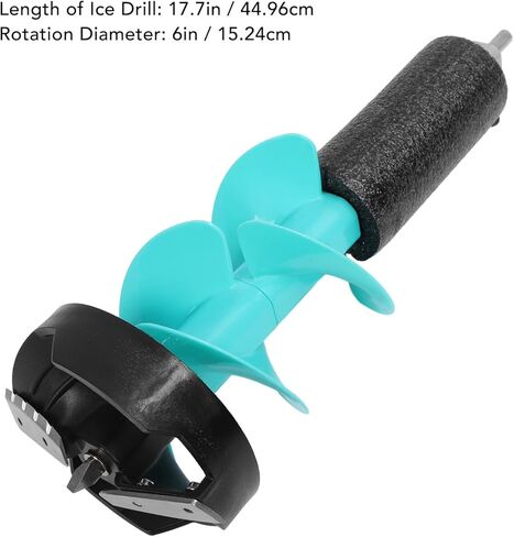 VBESTLIFE 6in Ice Auger Kit Incisive Blades Adapter Floating Auger for Emergency Situations, Premium Metal, Ice Drill in Saudi Arabia