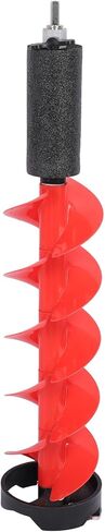 VBESTLIFE Floatable Ice Auger Drill Bit with 8 Inch Vane/Wing, Versatile Adapter Design Ice Auger - Red, 28in Length, Great for Fishing Activities in Saudi Arabia